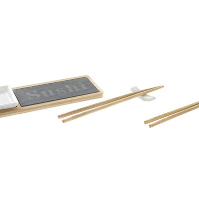 SUSHI SET 6 BAMBOO SLATE 28X9X2 NATURAL PC194689