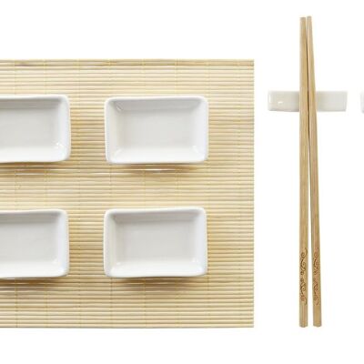 SUSHI SET 9 BAMBOO SLATE 28X22X2,5 NATURAL PC194692