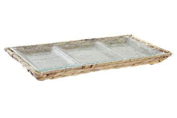 PLATEAU EN FIBRE DE VERRE 42X20X3,5 TRANSPARENT PC196039 1