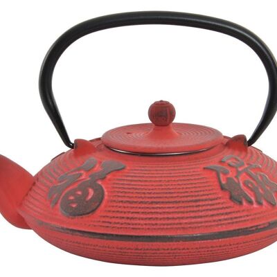 CAST IRON TEAPOT 20X17X15 800 ML, RED PC199557