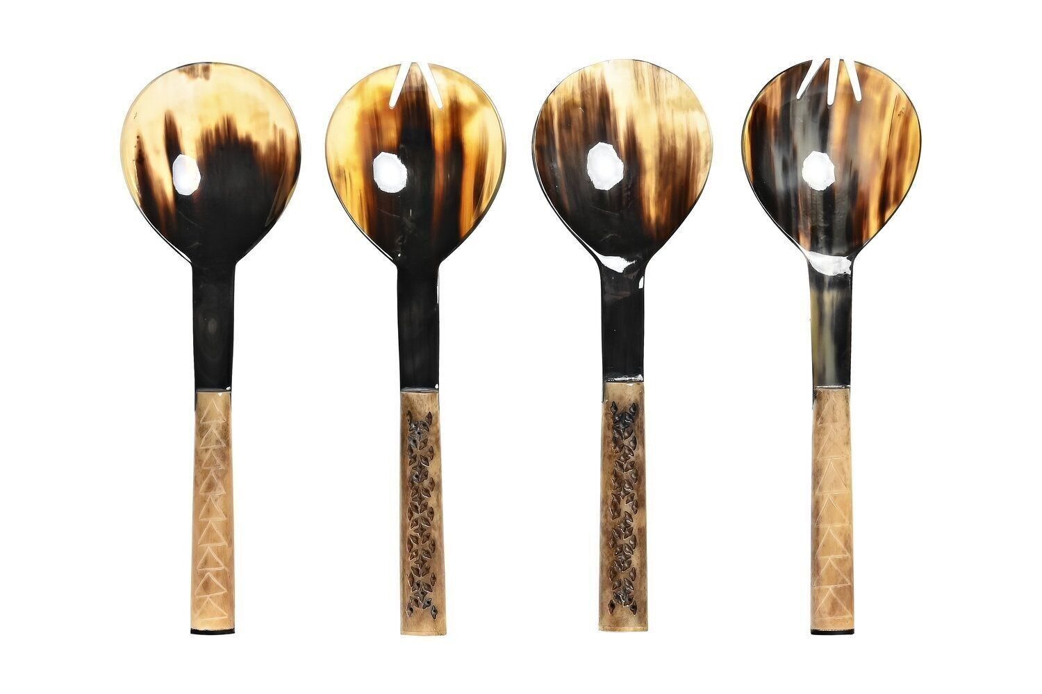 UTENSILIENSET 2 HORN 9X2X30 SALAT 2 SORTIMENTE. PC199624