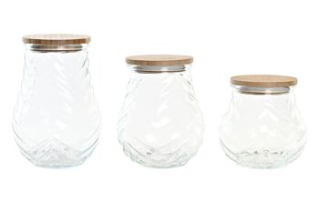 POT SET 3 VERRE 13X13X19.5 1500ML, 16.2/13 PC200204 1