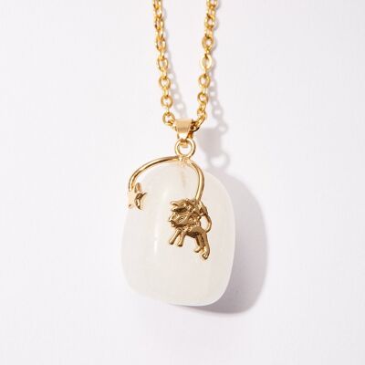 Zodiaque - pendentif avec chaîne - lion