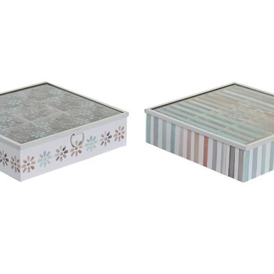 CAJA INFUSIONES MDF CRISTAL 24X24X7 2 SURT. PC200270