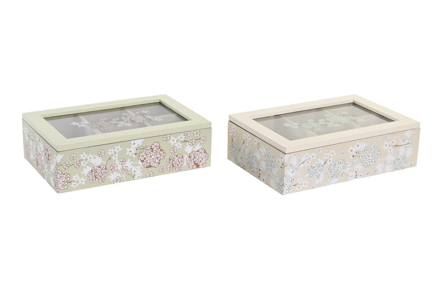 INFUSIONSBOX MDF-GLAS 23X15X7 2 SORTIMENTE. PC200275