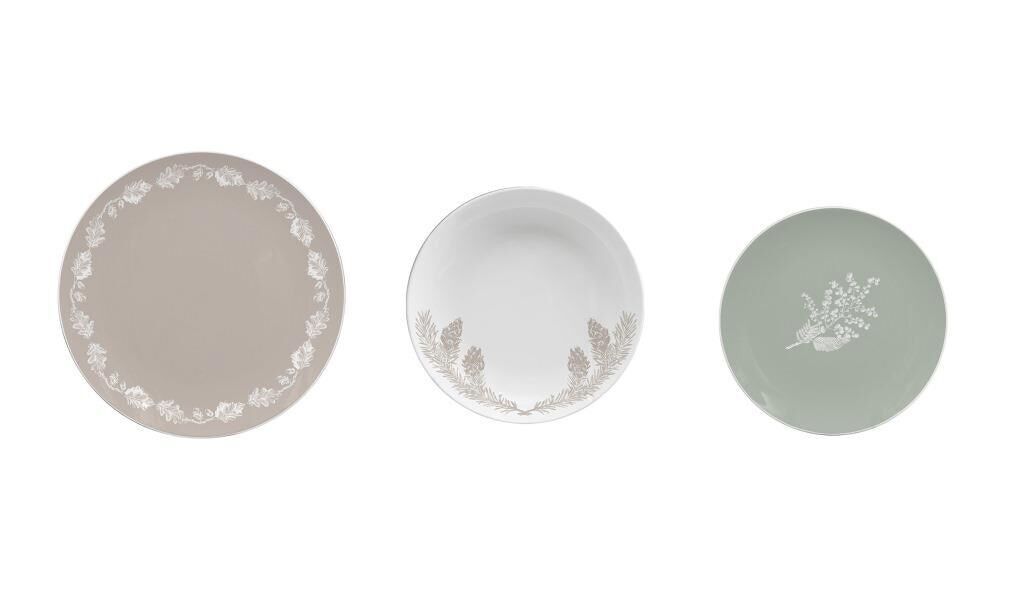 GESCHIRRSET 18 PORZELLAN 27X27X3 BRAUN PC200308