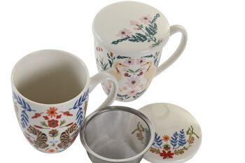 TASSE À INFUSION EN PORCELAINE 12X9X11 380ML, 2 ASSORTIMENTS. PC200770 3