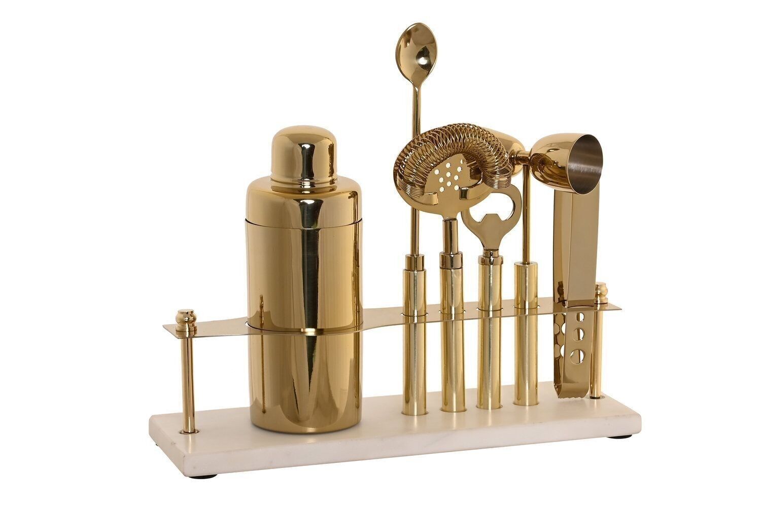 COCKTAIL-SET 6 EDELSTAHL MARMOR 30X10X28 KUPFER PC200984