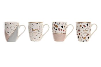 MUG PORCELAINE 11.5X8.3X10.5 340ML TERRAZZO 4 ASSORTIS. PC201114 1