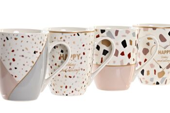 MUG PORCELAINE 11.5X8.3X10.5 340ML TERRAZZO 4 ASSORTIS. PC201114 2