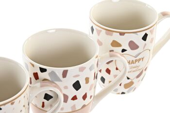 MUG PORCELAINE 11.5X8.3X10.5 340ML TERRAZZO 4 ASSORTIS. PC201114 3