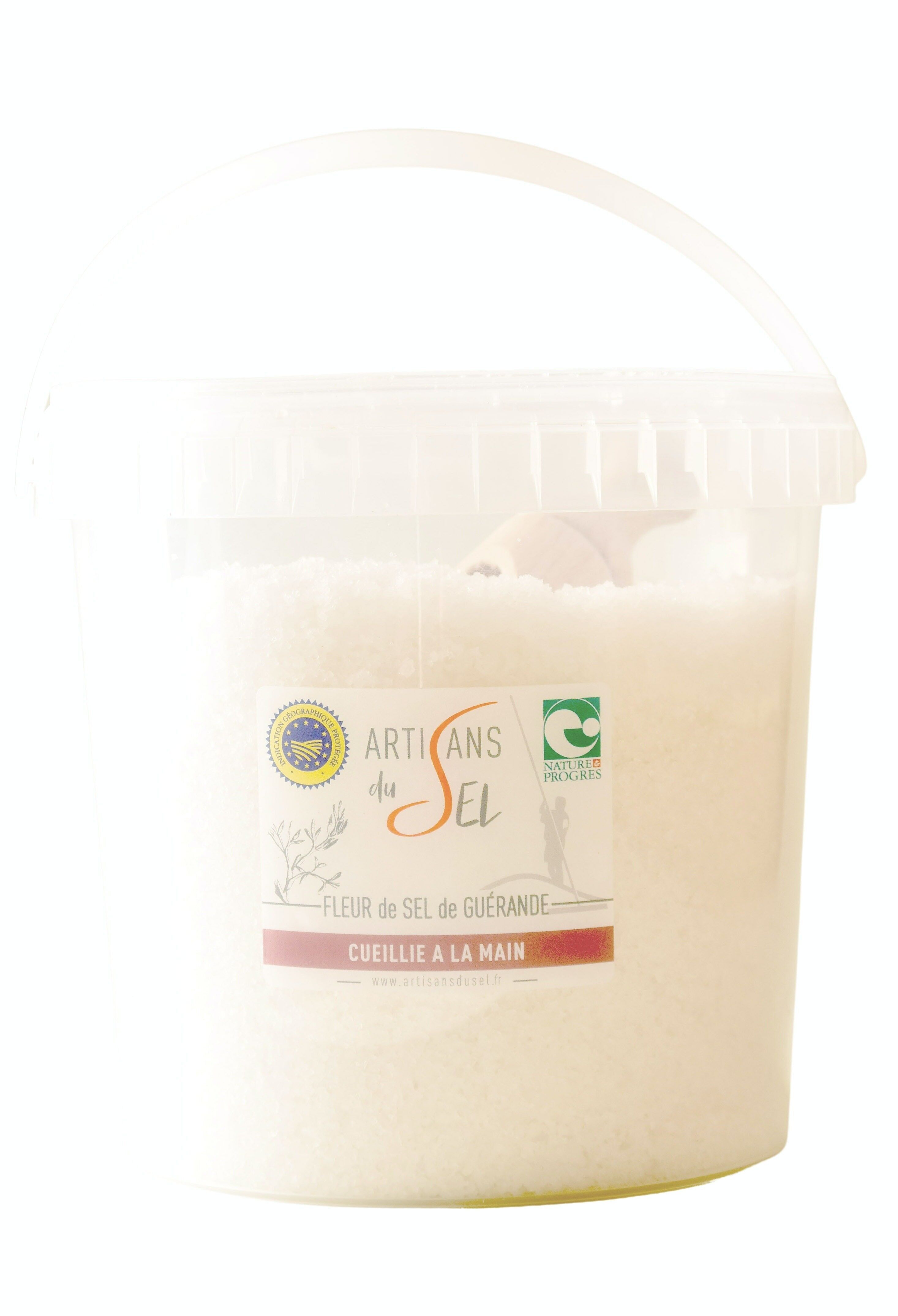 Guérande Fleur de Sel - 1kg bucket and scoop | Salt Artisans
