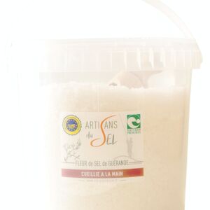 Seau de Fleur de sel de Guérande 1kg et sa pelle