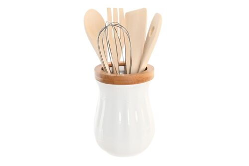 UTENSILIOS SET 6 PORCELANA BAMBU 10,5X10,5X15,5 PC202306