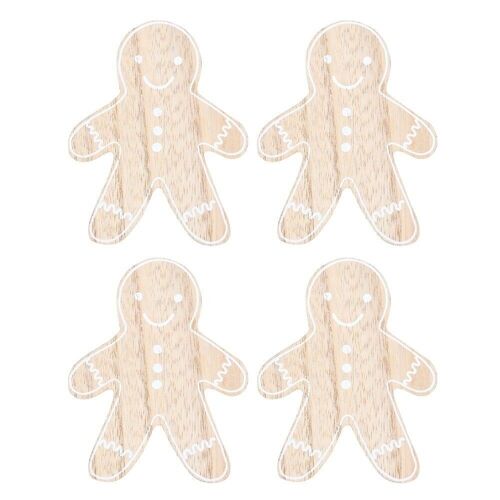 Gingerbread Man Coaster Set