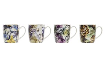 MUG PORCELAINE 12X8.5X9.2 400ML TROPICAL 4 ASSORTIS. PC194981 1