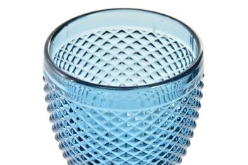 VERRE VERRE 8.7X8.7X17 325ML GRAVURE BLEU PC195003 5