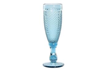 VERRE VERRE 7X7X20 150ML GRAVURE BLEU PC195004 4