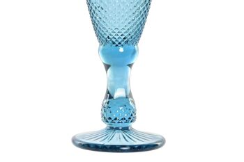 VERRE VERRE 7X7X20 150ML GRAVURE BLEU PC195004 6