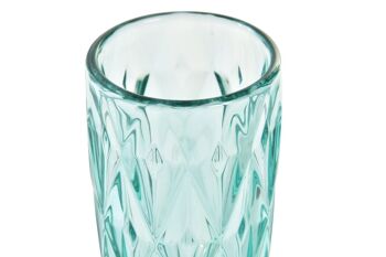 VERRE VERRE 7X7X20 150ML, TURQUOISE GRAVÉ PC195016 2