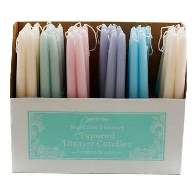 Pair of Pastel Dinner Candles