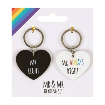 Ensemble de porte-clés Mr et Mr Right 1