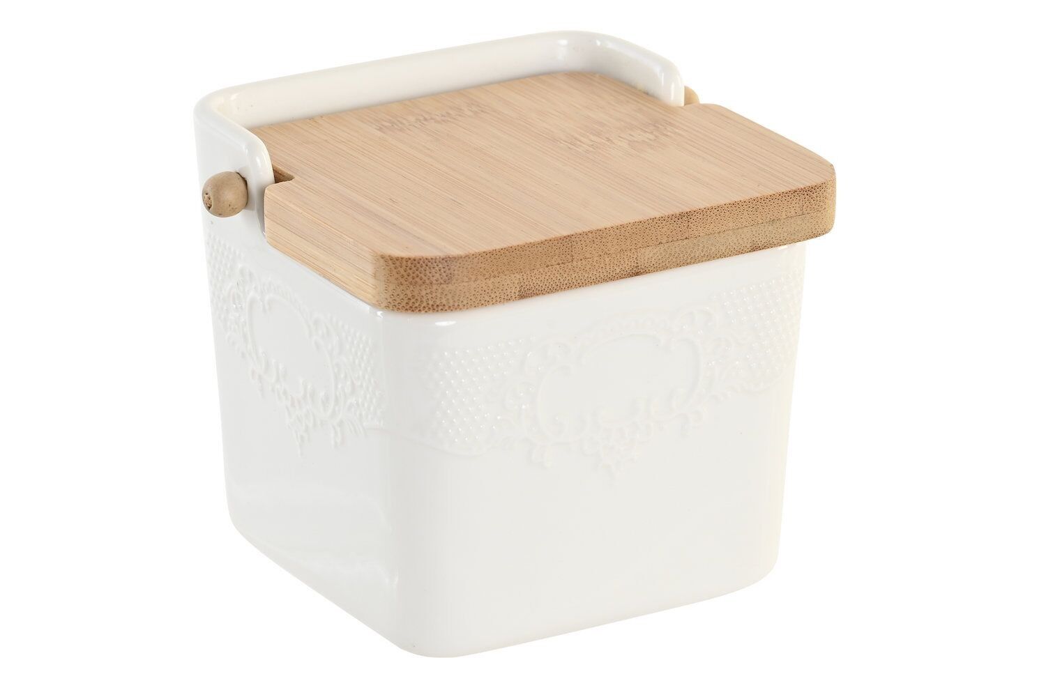 ZUCKERSCHALE AUS BAMBUSPORZELLAN 12X12X11,5 WEISS PC202308