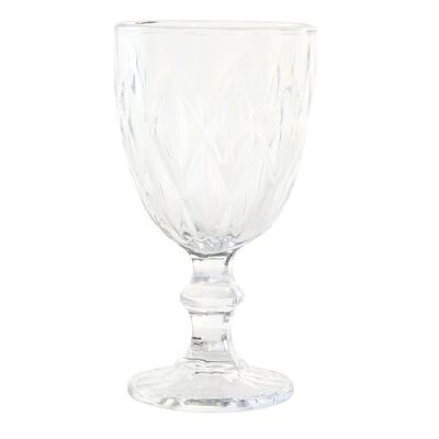 GLAS GLAS 8X8X15,5 240ML, TRANSPARENT RELIEF PC202317