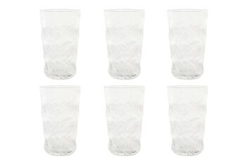 VERRE SET 6 VERRE 7,5X7,5X14 350ML GLACÉ PC202321 1