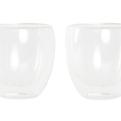 VERRE SET 2 VERRE 8.3X8.3X8.9 250ML DOUBLE STOP PC202327