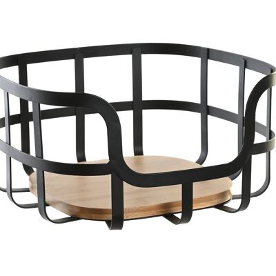 BAMBOO STEEL FRUIT BOWL 24X24X12,7 BLACK PC202463