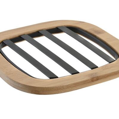 SOTTOPENTOLA BAMBOO ACCIAIO 17X17X1 NERO PC202467