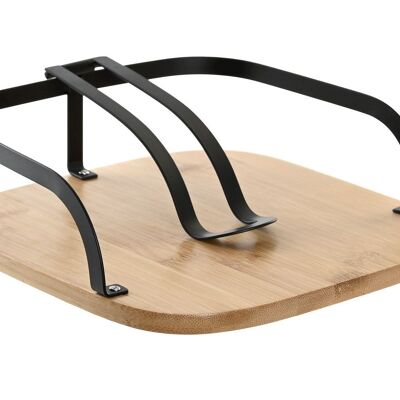 STEEL BAMBOO NAPKIN HOLDER 20X20X7 BLACK PC202466