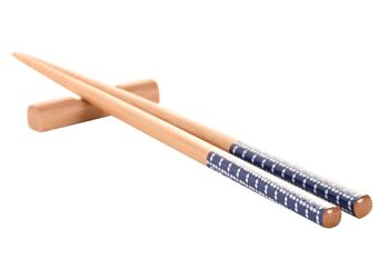 SUSHI SET 12 GRES BAMBOU 34X34X6,5 BLEU PC202880 4