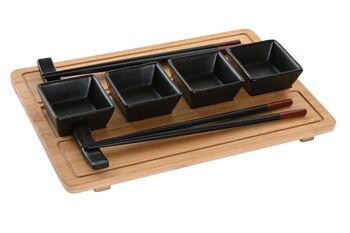 SUSHI SET 10 GRES BAMBOU 24X0.5X0.5 NATUREL PC202882 1