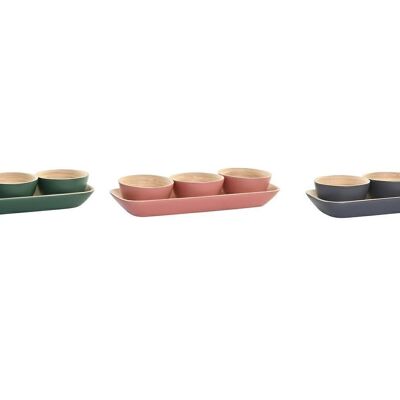 BOWL SET 4 BAMBOO 32X12.7X3.5 3 ASSORTMENTS. PC203264