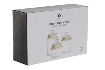 BOITE SET 3 FIBRE DE VERRE 11X11X22 1,3L 1L/620ML PC203462 5