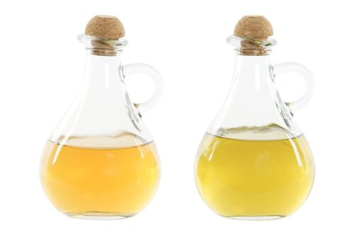 ACEITERA VINAGRERA SET 2 CRISTAL 9X9X14,5 230ML PC203469