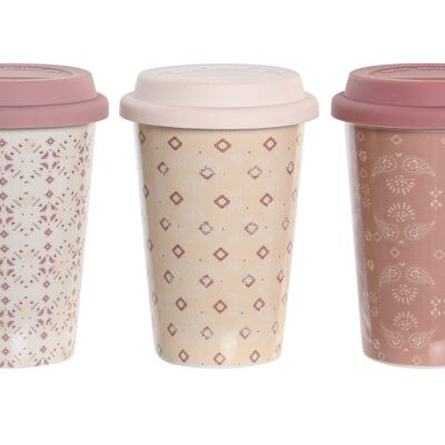 MUG PORCELAINE SILICONE 10X10X14 400 ML, 3 ASSORTIMENTS. PC204184