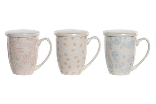 MUG INFUSIONES PORCELANA 12X9X11 380ML 3 SURT. PC204189