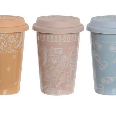 MUG SILICONE PORCELLANA 10X10X14 400 ML, 3 ASSORTIMENTI. PC204191