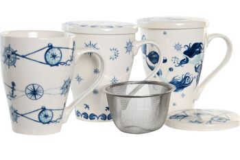 TASSE À INFUSION PORCELAINE 12X9X11 380ML 3 ASSORTIMENTS. PC204204 2