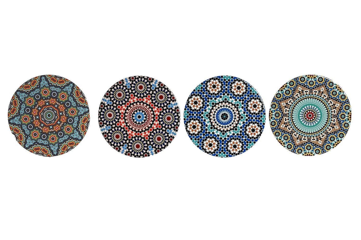 TISCHSET DOLOMITE 20X20X0,7 MANDALA 4 SORTIERT. PC204865