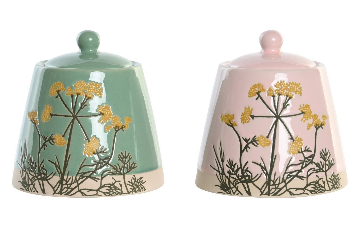 ZUCKERSCHALE AUS STEINZEUG 8,6X8,6X8,6 180ML BLUMEN 2 SORTIMENTE. PC204912