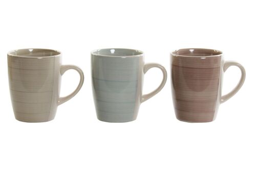 MUG GRES 12,5X8,5X11 360 ML, 3 SURT. PC204923