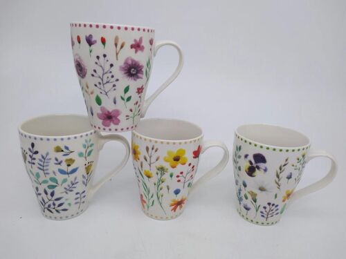 MUG PORCELANA 12X8,5X11 380ML, FLORAL 4 SURT. PC205112