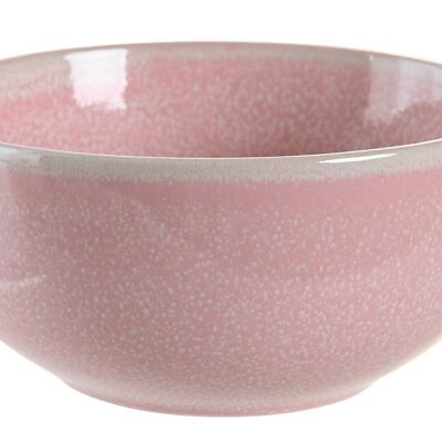 GLAZED STONEWARE BOWL 13.1X13.3X6.7 PINK PC205129