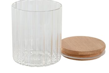 BAMBOU SET 3 POT VERRE 9X9X21 1050ML 800/500 PC205137 2