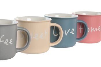 MUG PORCELAINE NEW BONE 12.5X9.8X8.5 360ML, 4 ASSORTIMENTS. PC205429 2