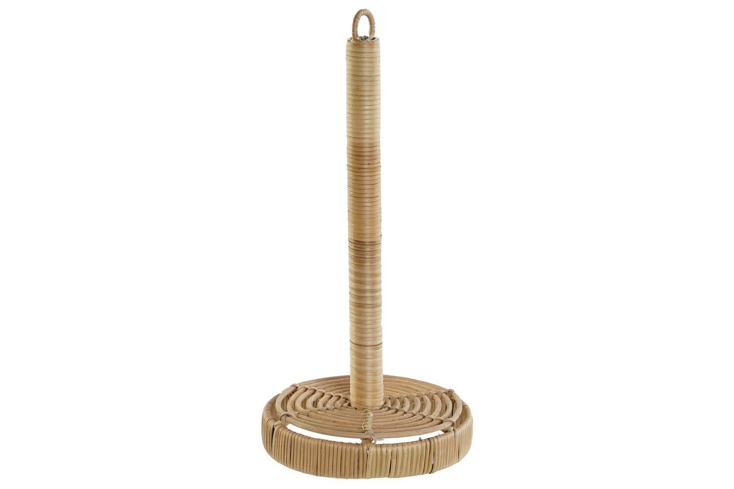 PORTARROLLOS RATAN HIERRO 15X15X32 NATURAL MARRON PC207505